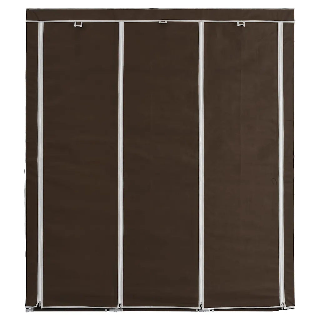 Armadio con Scomparti e Aste Marrone 150x45x175 cm in Tessuto cod mxl 72698