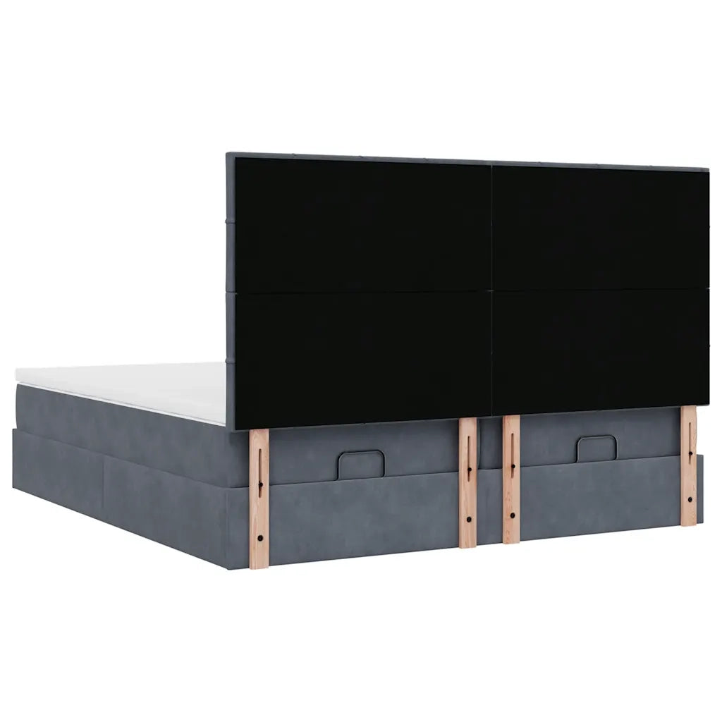 Struttura Letto Pouf con Materassi 180x200 cm Velluto 3314622