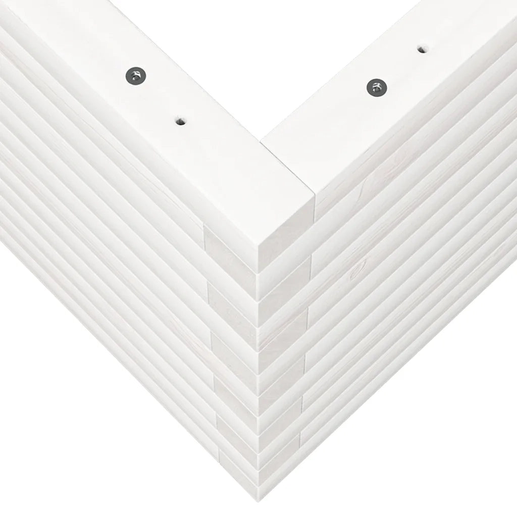 Fioriera da Giardino Bianca 90x40x45,5cm Legno Massello di Pino