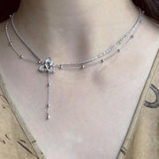 Collana a forma di trifoglio con conchiglia cava, realizzata a mano, regalo di Natale o di compleanno.
