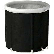 Vasca di Ghiaccio Ø78x71 cm Capienza da 280L per Sportivi con Copertura e Pompa Isolamento a 3 Strati Nero