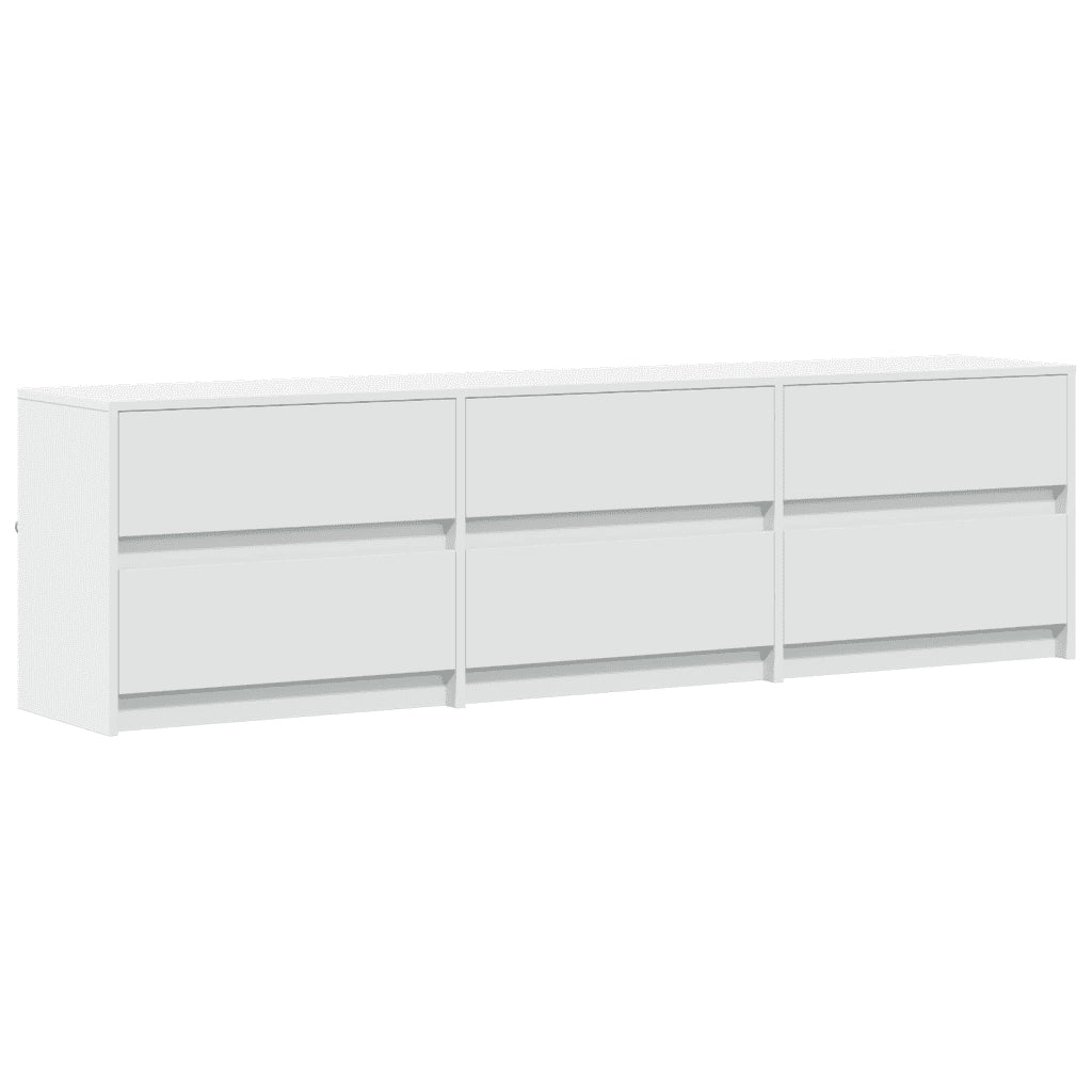 vidaXL Mobile Porta TV con LED Bianco 180x34x50cm in Truciolato