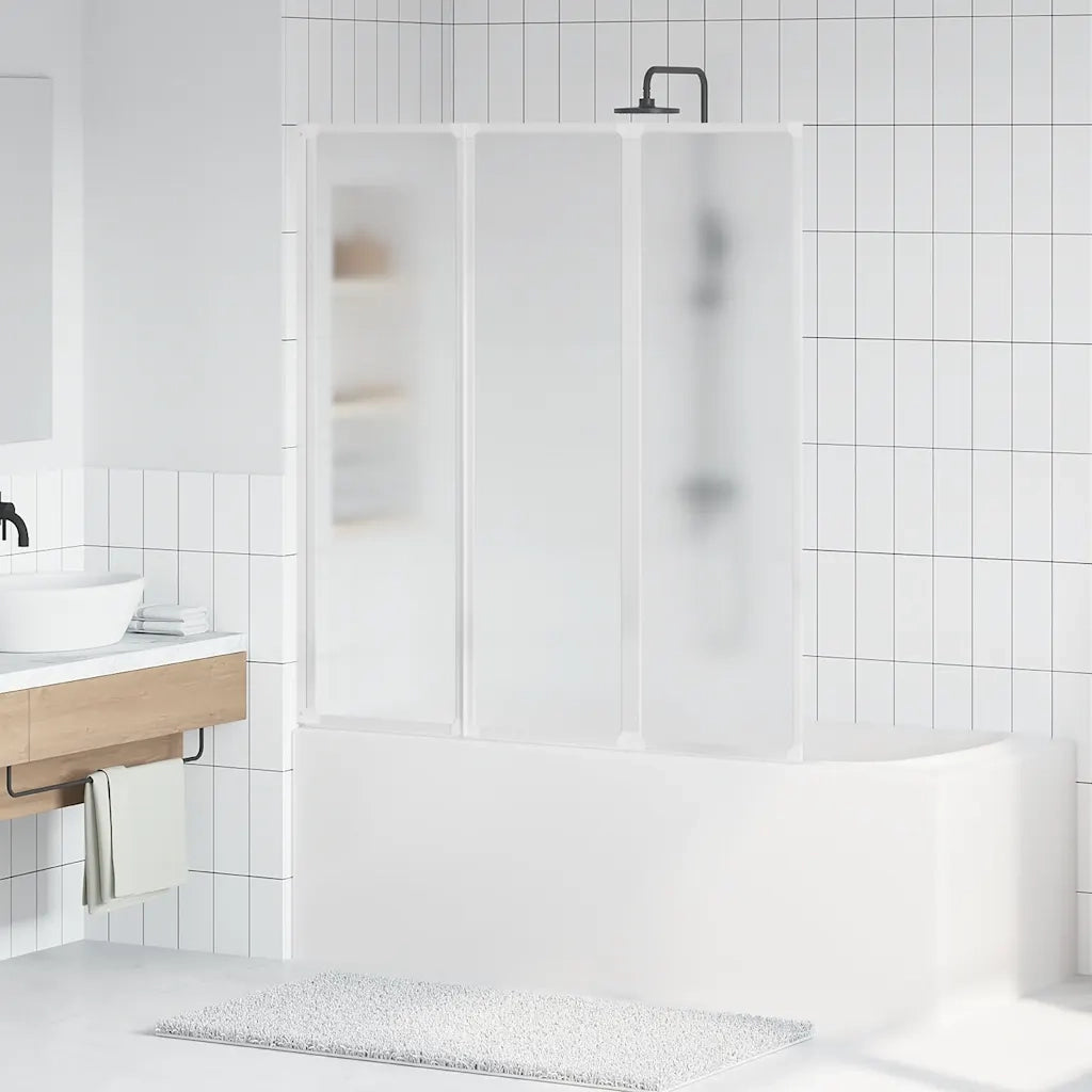 Doccia da bagno a parete 141 x 132 cm 3 Pannelli pieghevoli 140785