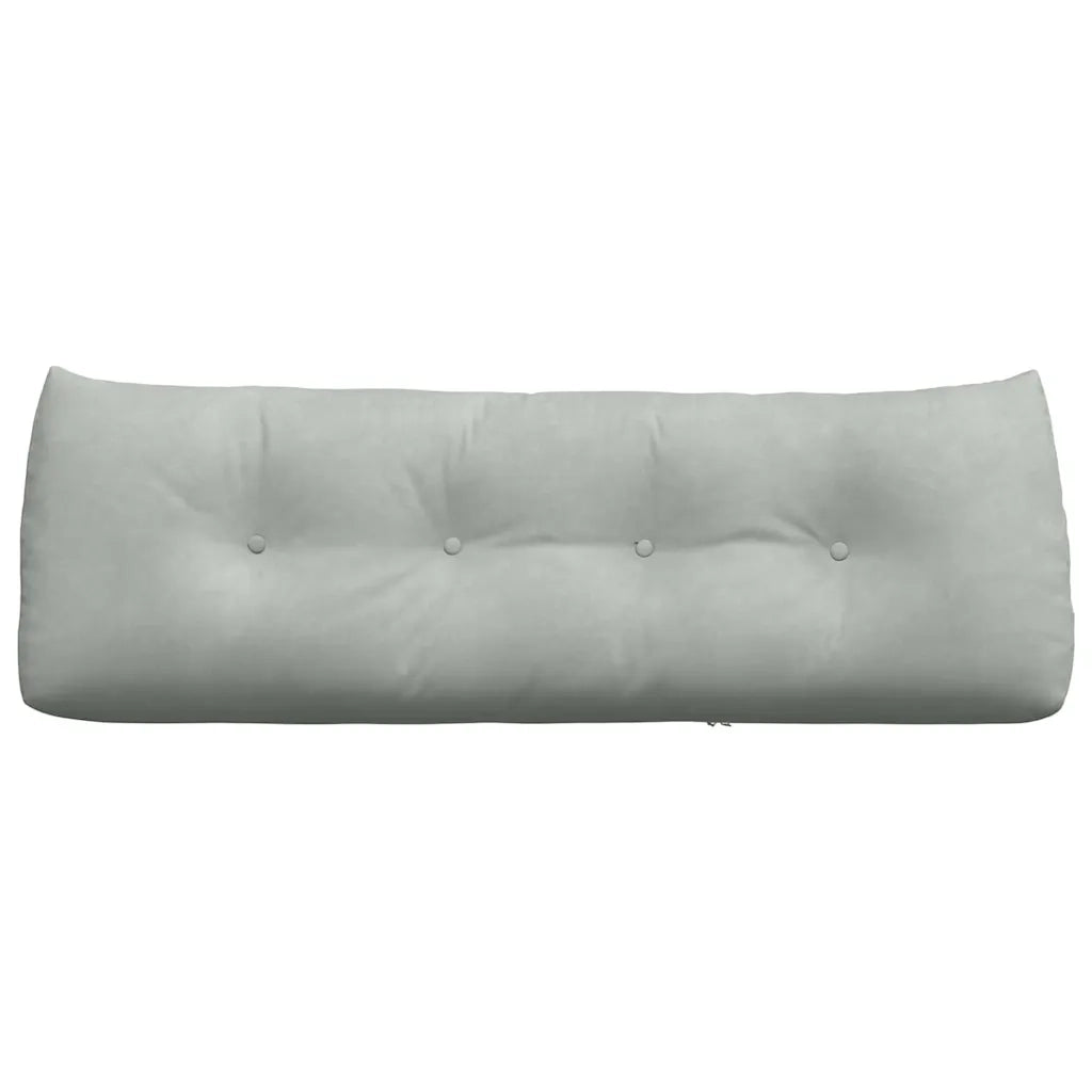 Cuscino per Schiena Grigio chiaro 140 x 24 x 50 cm Velluto 42014516
