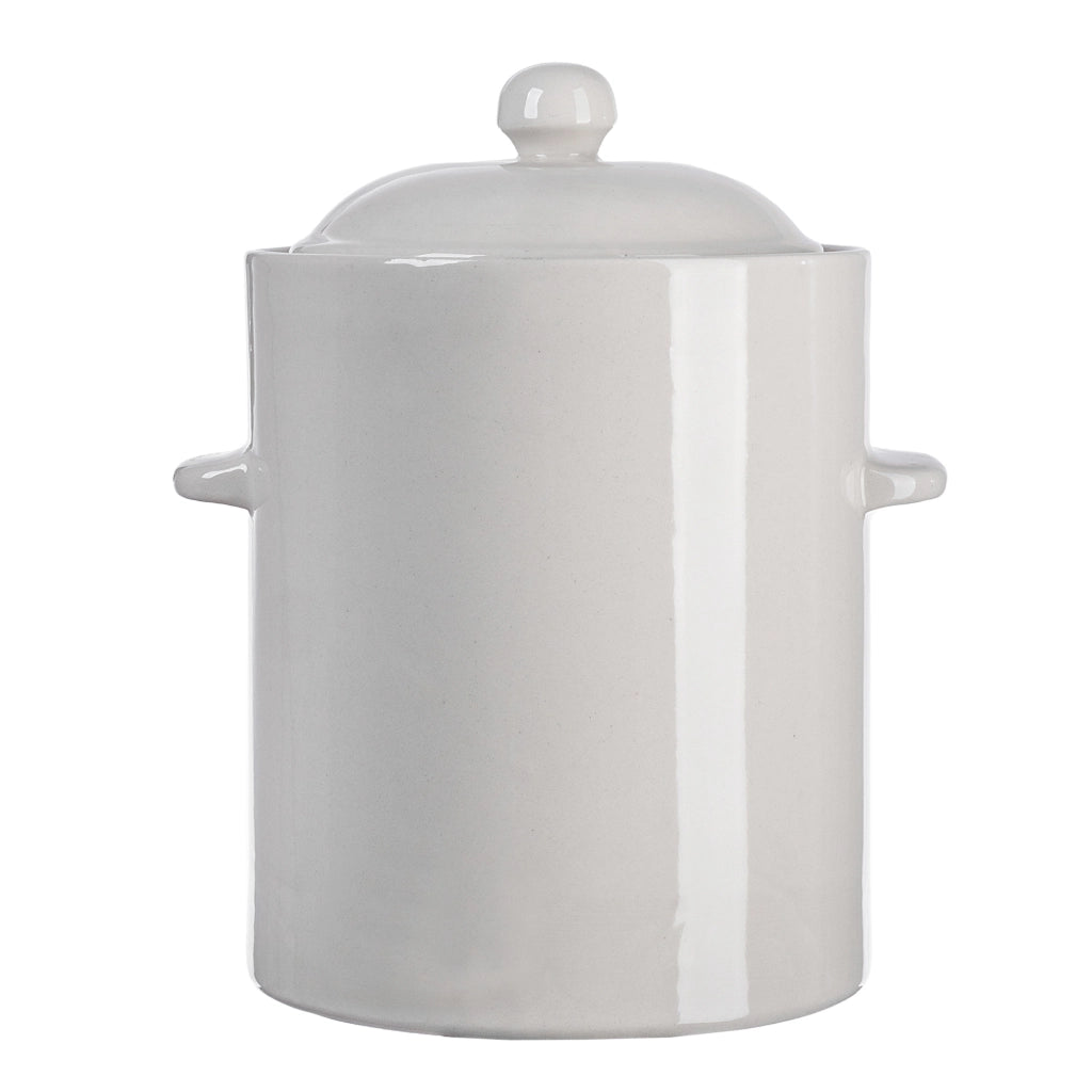 Vaso KADAX a forma di barile per sottaceti con collarino, 2,5 l, in gres per cavoli e cetrioli