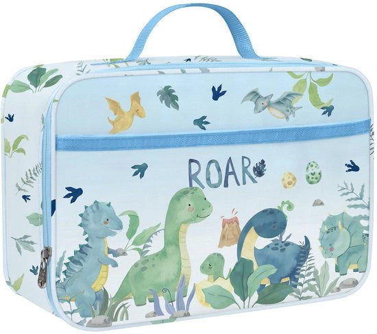 Borsa isola termica per bambini in forma di dinosauro, piccola borsa per picnic per ragazzi e ragazze, impermeabile per pranzo al sacco