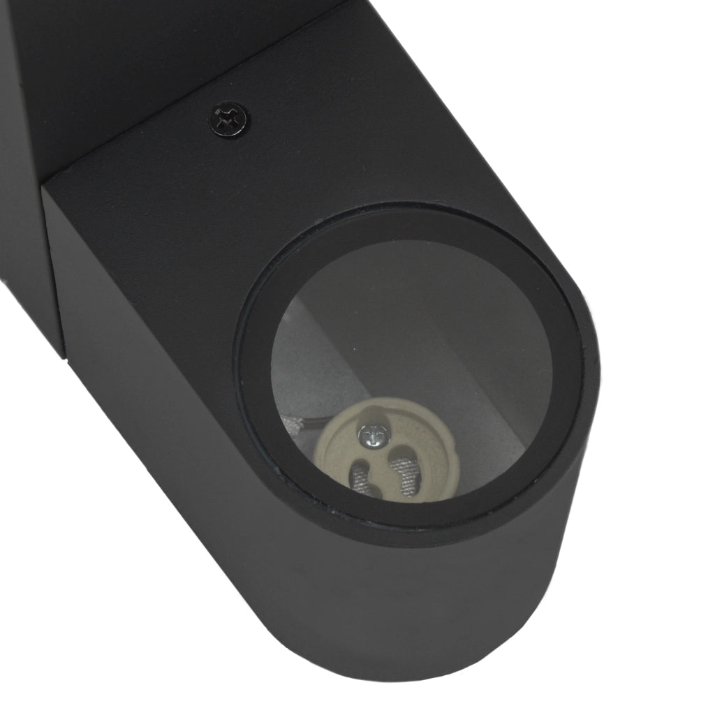 Lampade da parete esterne con sensore 2 pz Acciaio inossidabile nero IP44