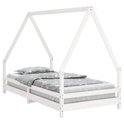 Giroletto per Bambini | Letto Infantile | Lettino Bianco 90x190cm in Legno Massello di Pino