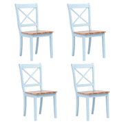 Sedie da Pranzo 4 pz Grigie e Legno Chiaro in Massello di Hevea cod mxl 10051