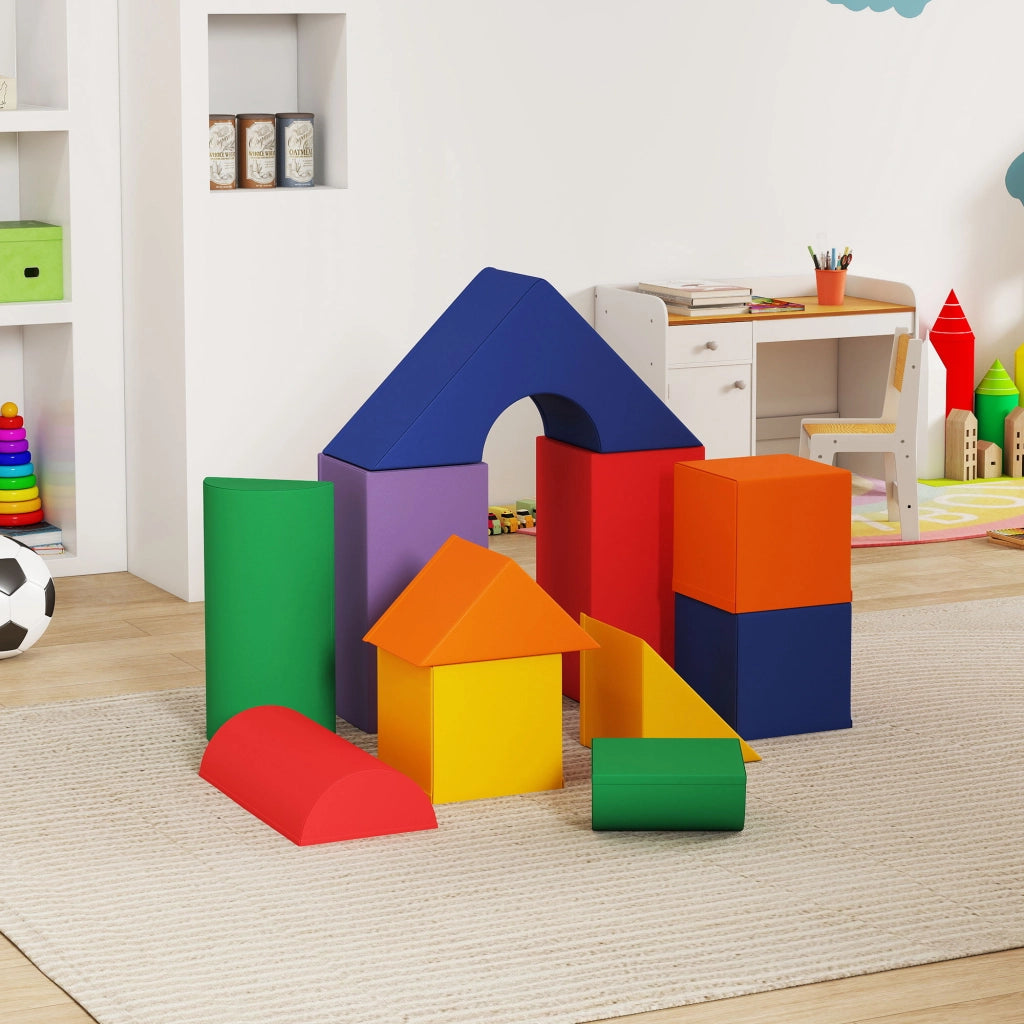 Set 11 Costruzioni Morbide per Bambini da 1-3 Anni in PU e EPE Multicolore