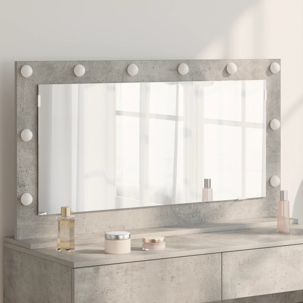 Specchio da Toeletta Grigio cemento Cemento 100 x 55 x 18 cm
