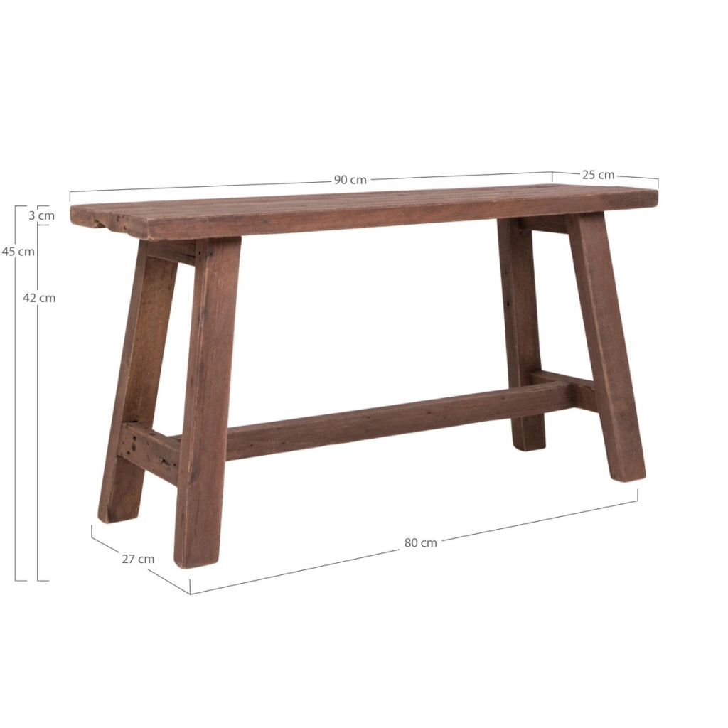 Panca Barcelona, Marrone, Legno, 25x90x45 cm