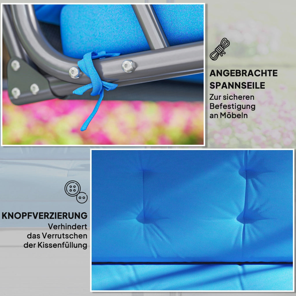 Set Cuscini per Altalena Giardino 170 cm ¨C zephmum ¨C Blu