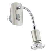 Applique Presa Moderna Mini 4 Acciaio Grigio 1 Luce Gu10 2,8