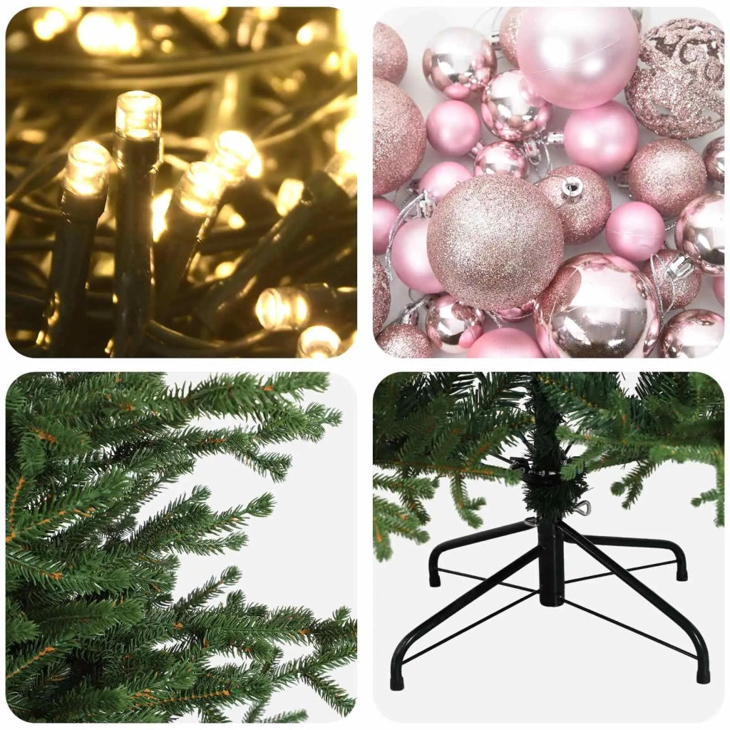 Albero di Natale artificiale con palline 240 cm 300 LED 3466695