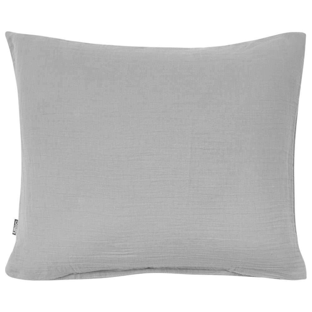 Set copripiumino e federa in mussola di cotone grigio chiaro 200 x 200 cm per camera da letto moderna