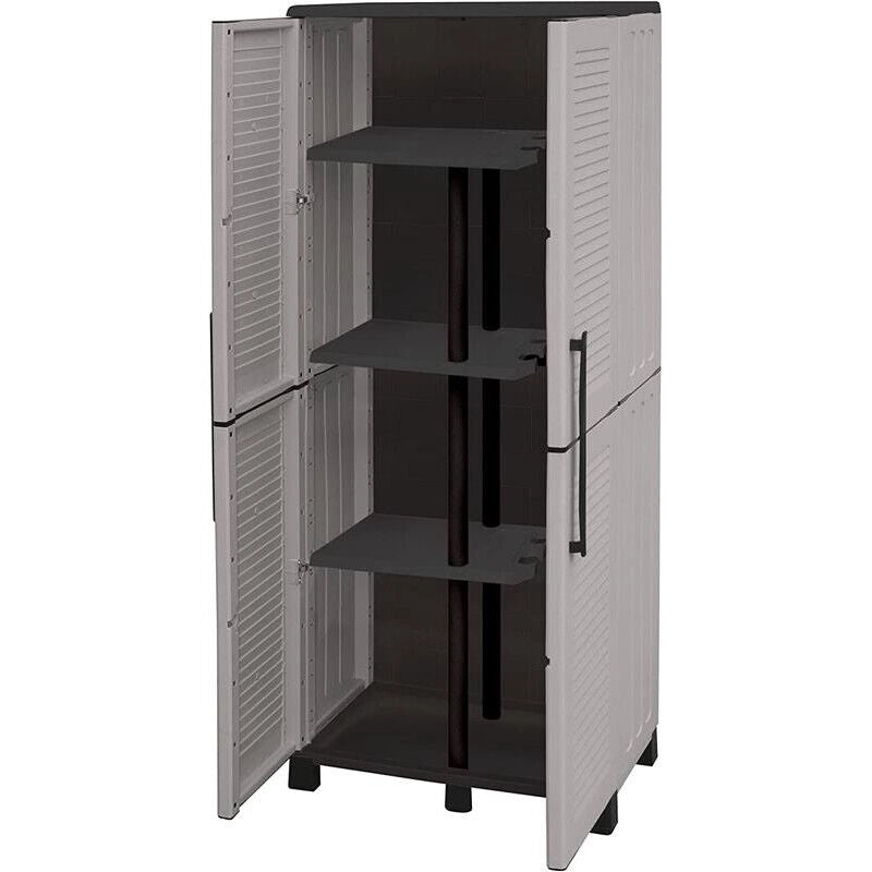 ARMADIO PORTASCOPE IN POLIPROPILENE 68 X 37 X H169 CM 2 ANTE E 3 RIPIANI