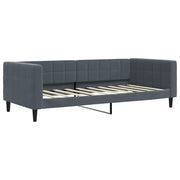 Letto singolo | Letto per adulti | Letto da Giorno Grigio Scuro 90x190 cm in Velluto