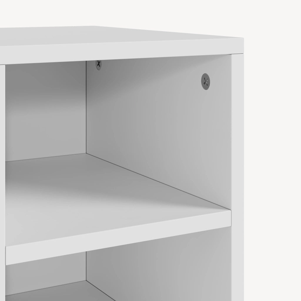 Mobile Sottolavabo Kulaik da Bagno ad Anta e 3 Scomparti Aperti 51 x 60 x 32 cm - Bianco [en.casa]