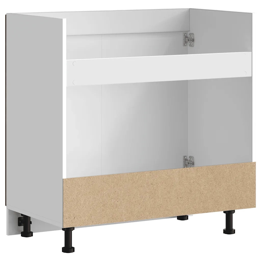 Mobile base lavello-Armadietto da bagno Lucca Rovere Fumo in Legno Multistrato 621775