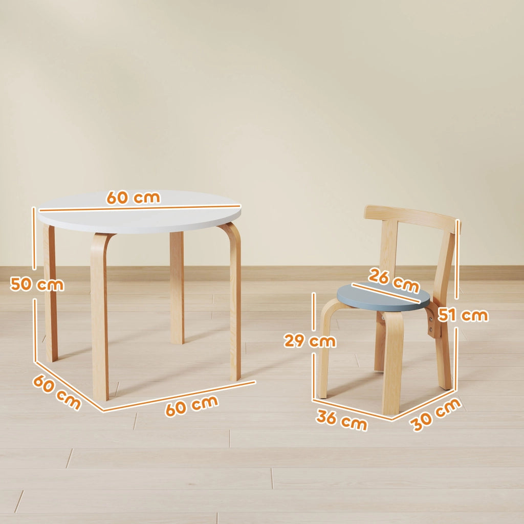 Set Tavolo e Sedie Bambini 5 Pezzi ¨C Xylo ¨C Legno Massello Colorato