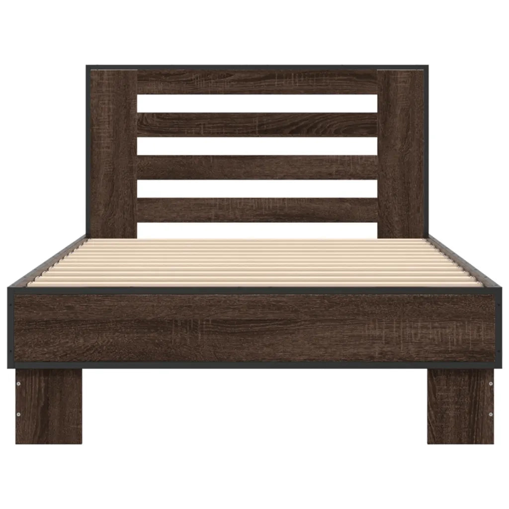 Giroletto Rovere Marrone 90x190 cm Legno Multistrato e Metallo