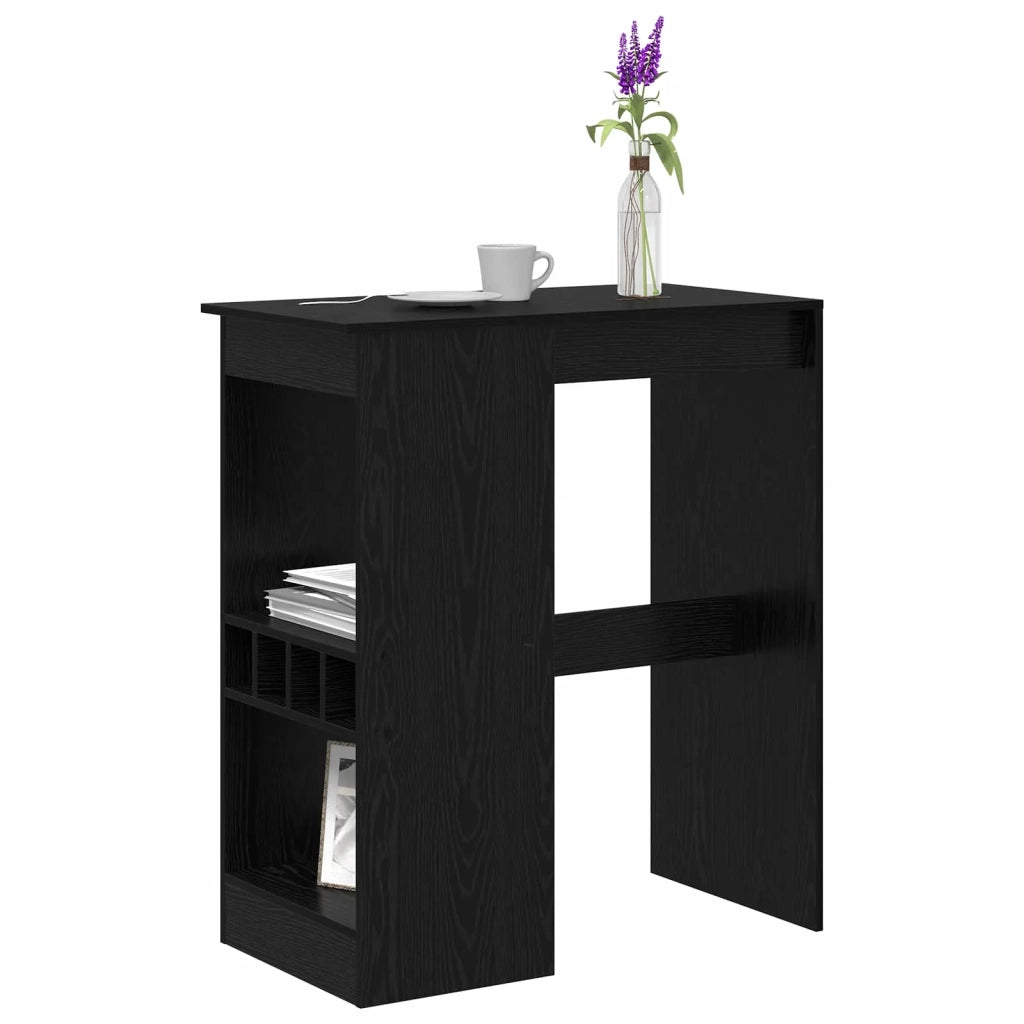 Tavolo da bar con lo scaffale Rovere Nero 90 x 47.5 x 103.5 cm 8003917