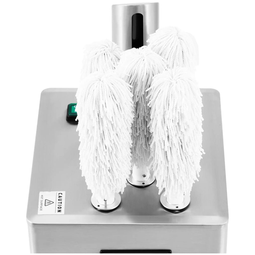 Lucidatrice per vetri a 5 rulli 1320 watt 330 bicchieri/h acciaio inox alluminio argento 14_0009576