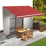 Tenda da Sole in Tela-Ricambio telo per tenda da sole Arancione e Marrone 5x3 m