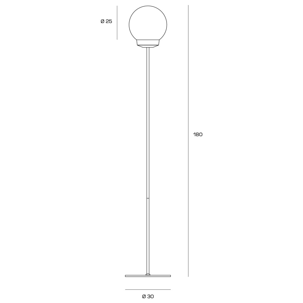 JOTTO LAMPADA DA TERRA  IN METALLO COLORE ALLUMINIO VETRO SFUMATO AMBRA  DA 25CM 1 LUCE ATTACCO GX53 DIMMERABILE