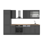 Cucina componibile Fame-Line Oro-antracite rustico/Antracite 300 cm, PL Rovere Vicco