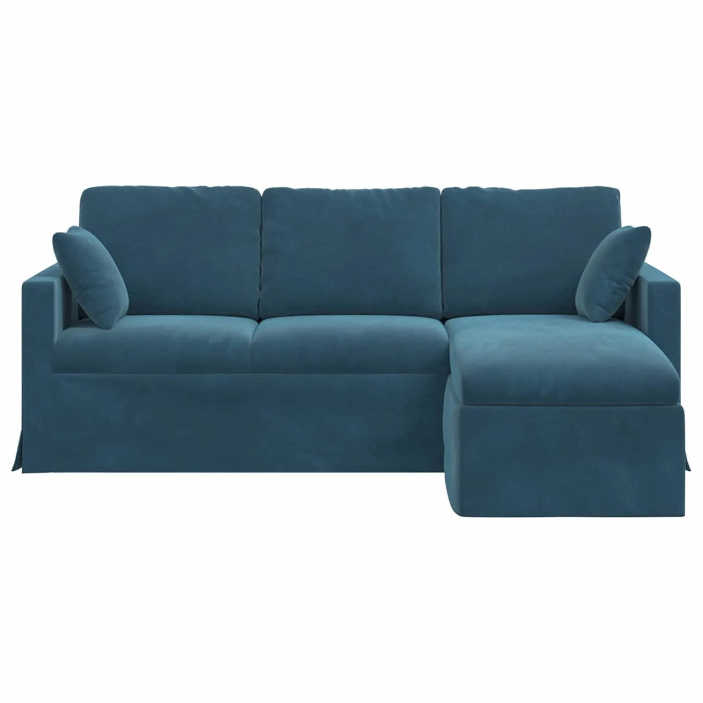 Divano Blu 198 x 134 x 80 cm Velluto