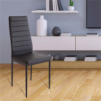 Sedia in Similpelle 42x39x97 cm  Katia Nera