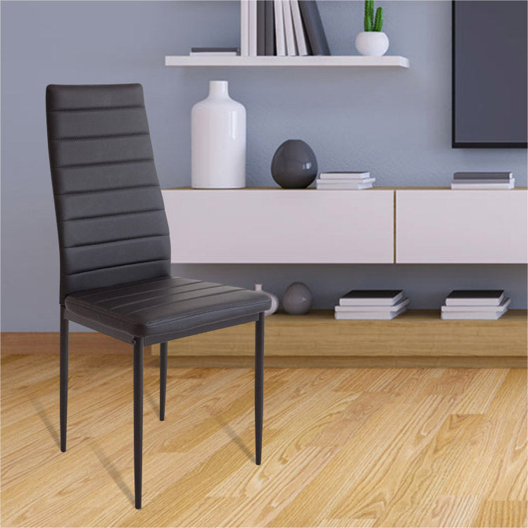 Sedia in Similpelle 42x39x97 cm  Katia Nera