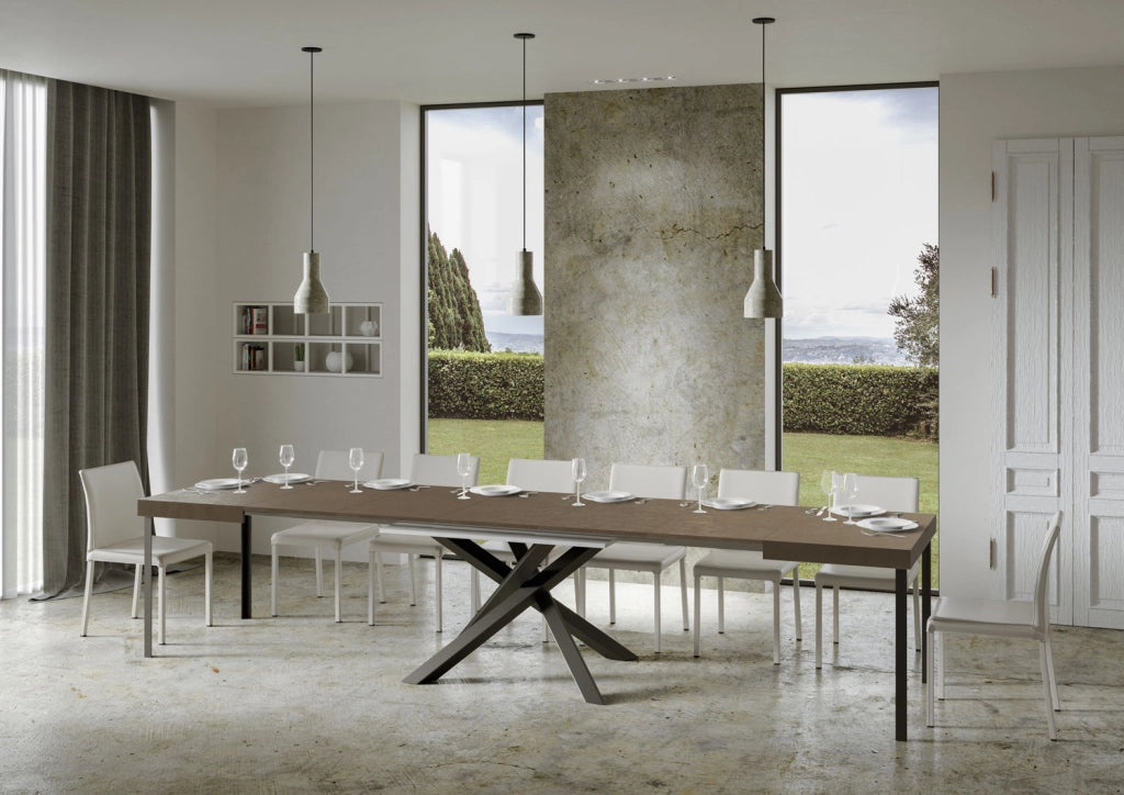 Tavolo allungabile 200/460x90 cm Volantis tortora gambe antracite