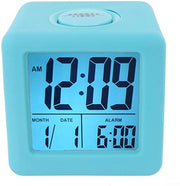 Alarme Digitale con Display LCD - Funzione di Sospensione - 12/24 Ore - Illuminazione a Sfondo - Design Quadrato - Orologio Digitale