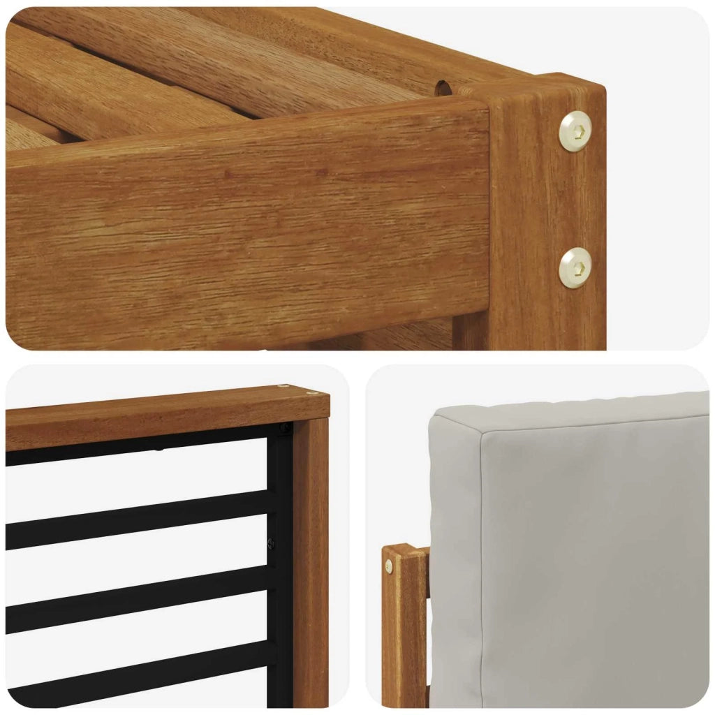 Set divani con cuscino 6 pcs Grigio Naturale e Chiaro 3375261