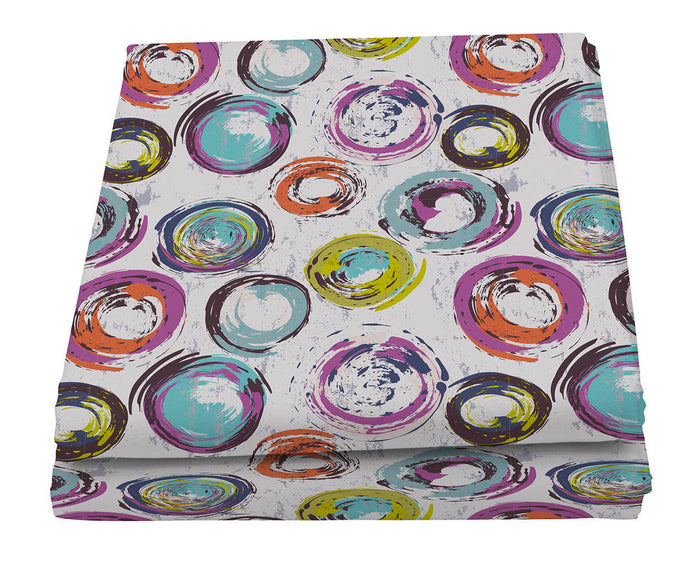 Telo Arredo Copritutto 170x260 cm Copridivano in Microfibra Cerchi Astratti