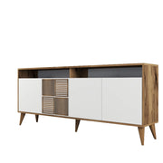 Credenza in legno "Milano" - 180 x 35 x 78 cm - Bianco