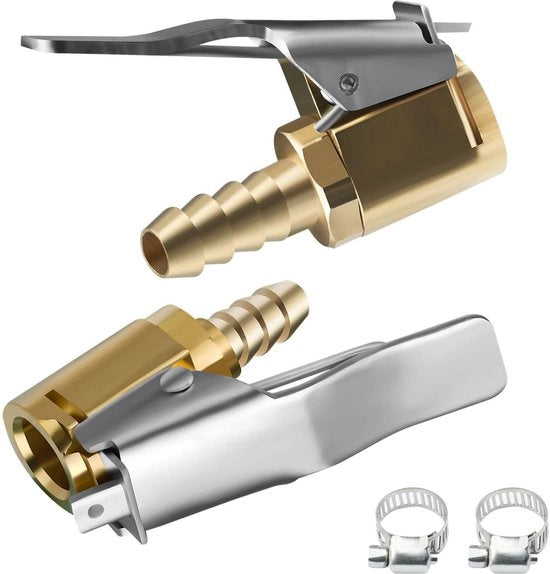 Pompa aeree 2 pezzi - Acciaio inossidabile 6 mm - Connettore di fissaggio del vano di aspirazione - Clip di pompa aereo - Nessuna perdita - Alta efficienza - Adattatore di aria