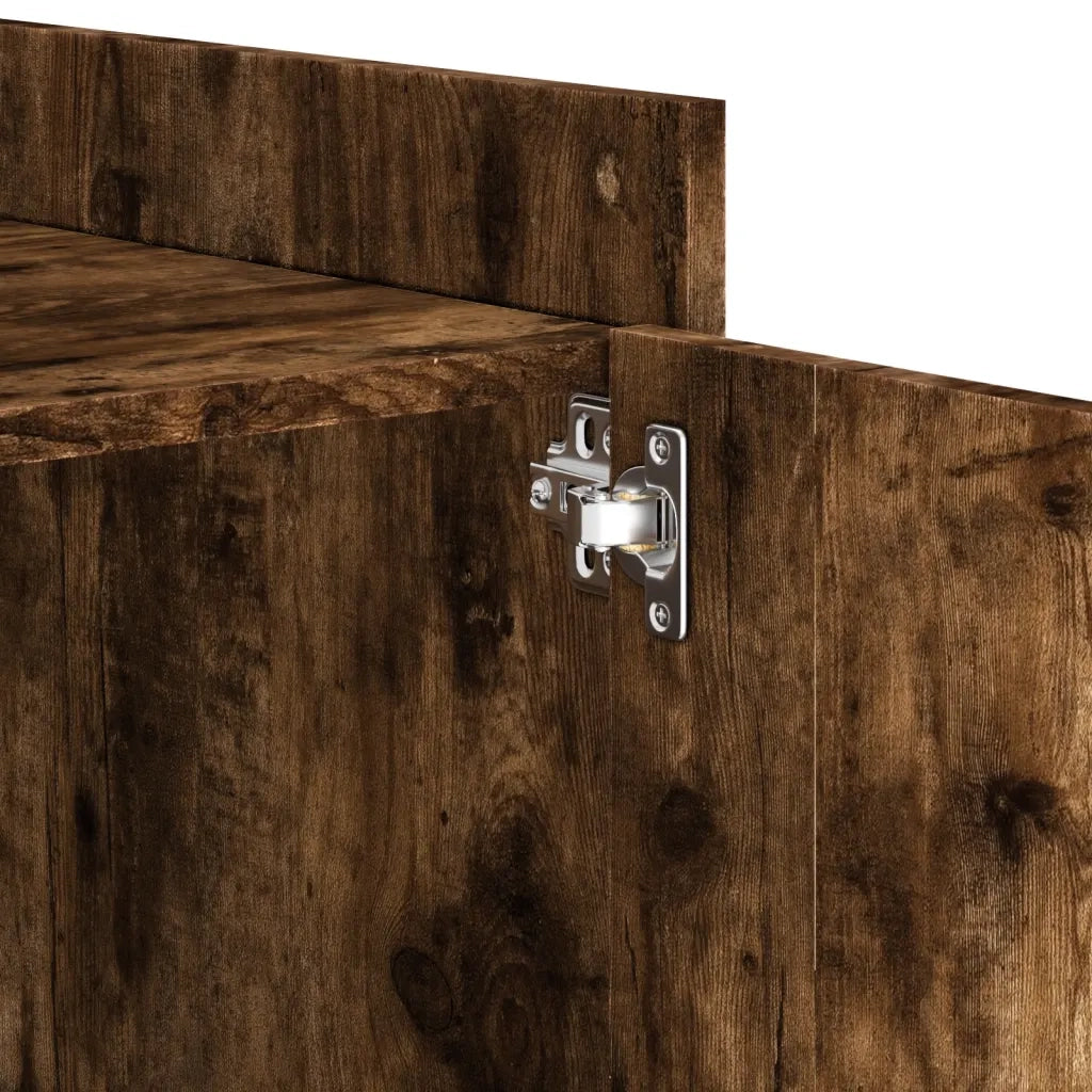 Comodino Rovere Fumo 45x50x50 cm in Truciolato 848301