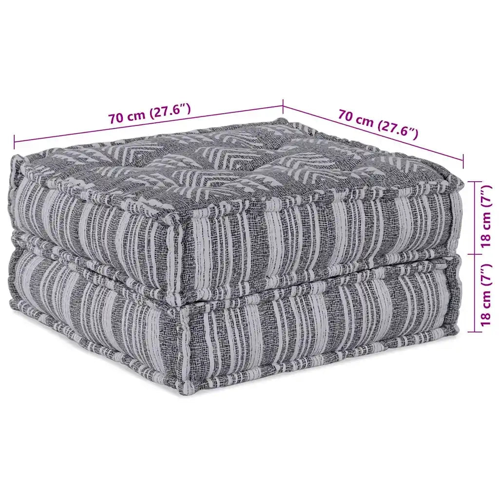 Unità di Divano Modulare Stampa Grigia 70 x 70 x 36 cm Tessuto 4019051