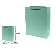 Trade Shop - Set 3 Pz Buste Borsa Regalo Sacchetti 44x31x12 Cm 69909 Verde Con Manico Cordino -