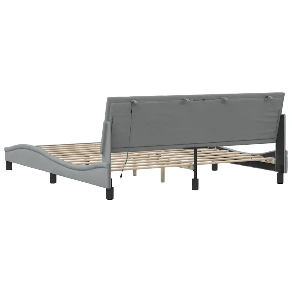 Giroletto senza Materasso Hanko Grigio Chiaro 180x200 cm Tessuto 3310475