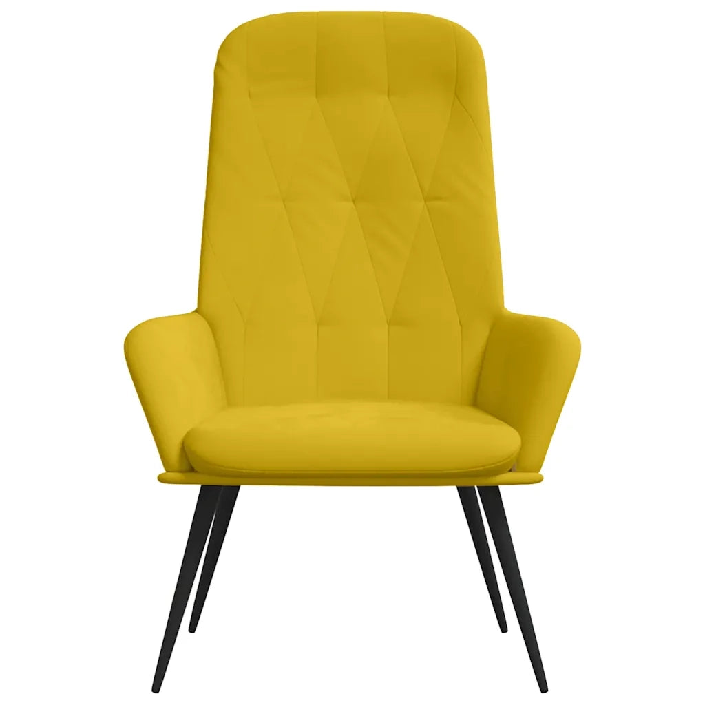 Sedia Relax Giallo Senape in Velluto 341201
