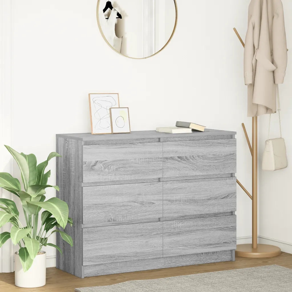 Credenza Grigio Sonoma 100x35x76 cm in Legno Multistrato 3328503