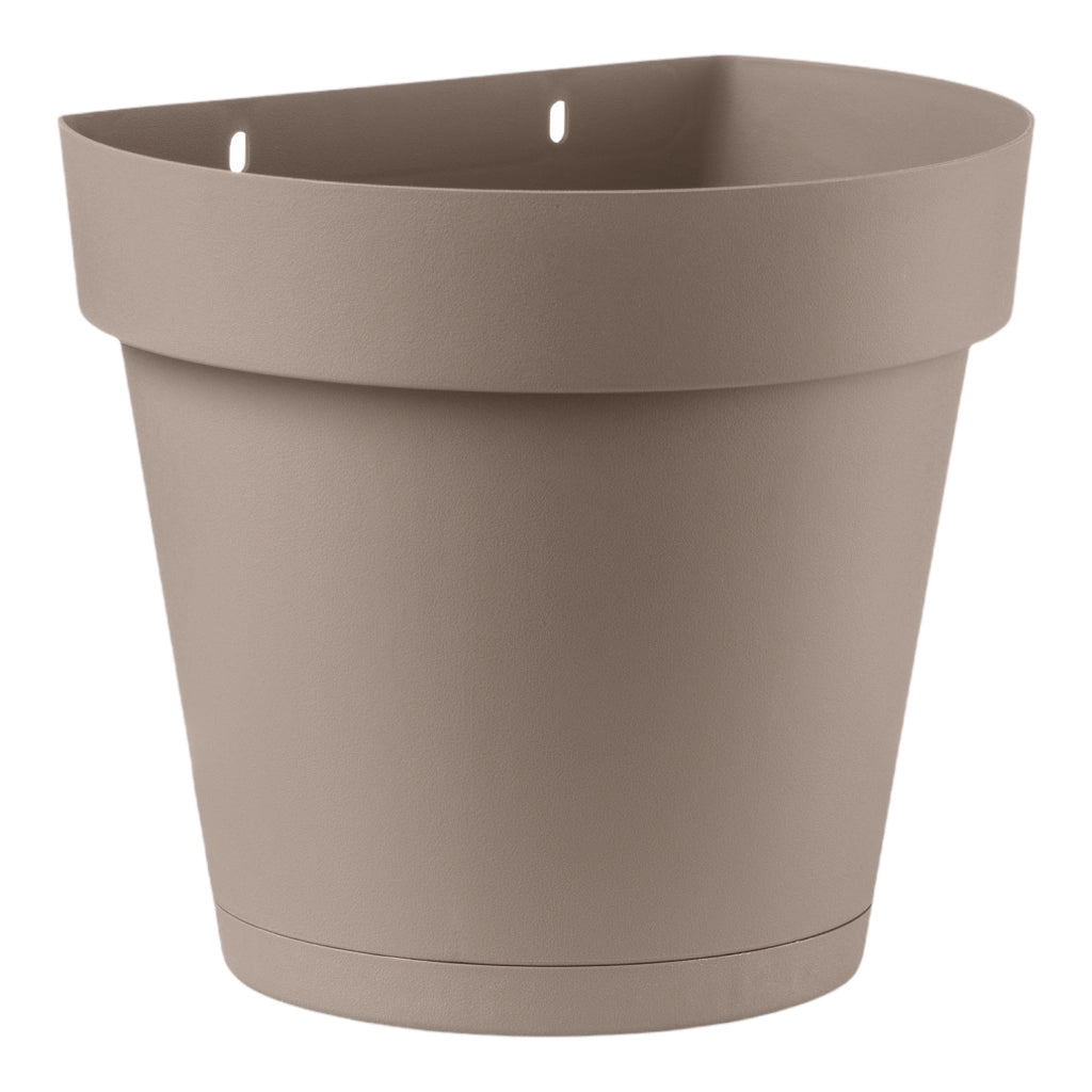 VASO GERLA in plastica CLEO VARI COLORI vaso a muro diam. 25 cm per esterno VECA Color: AVANA