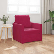 Divano letto Rosso Vino 74 x 77 x 81 cm Velluto 4106615