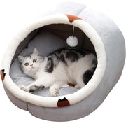 Trade Shop - Cuccia Per Gatti Universale A Metà Chiuso Con Morbido Cuscino Interno Tg.m -