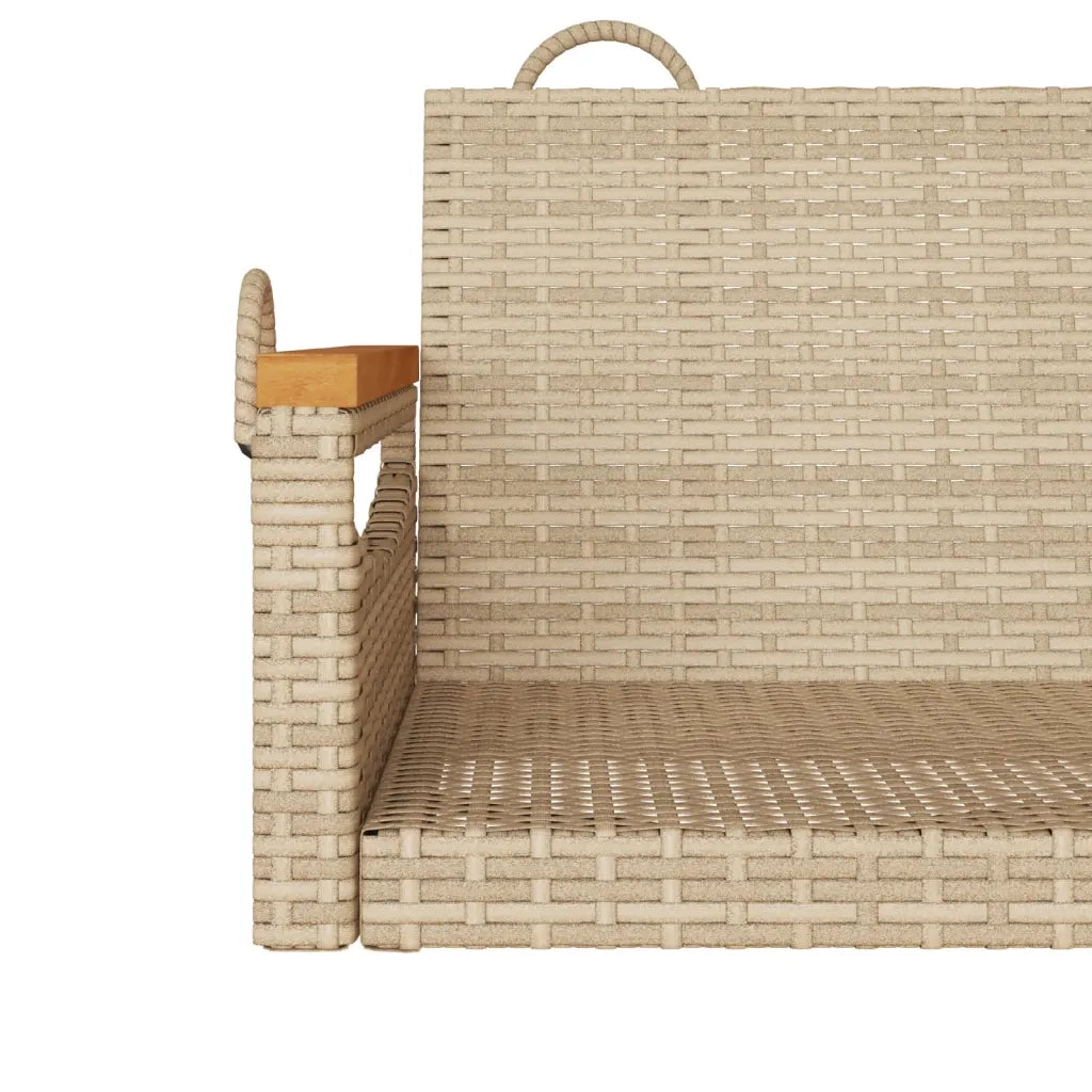 Panchina a Dondolo Beige 109x62x40 cm in Polyrattan 368145